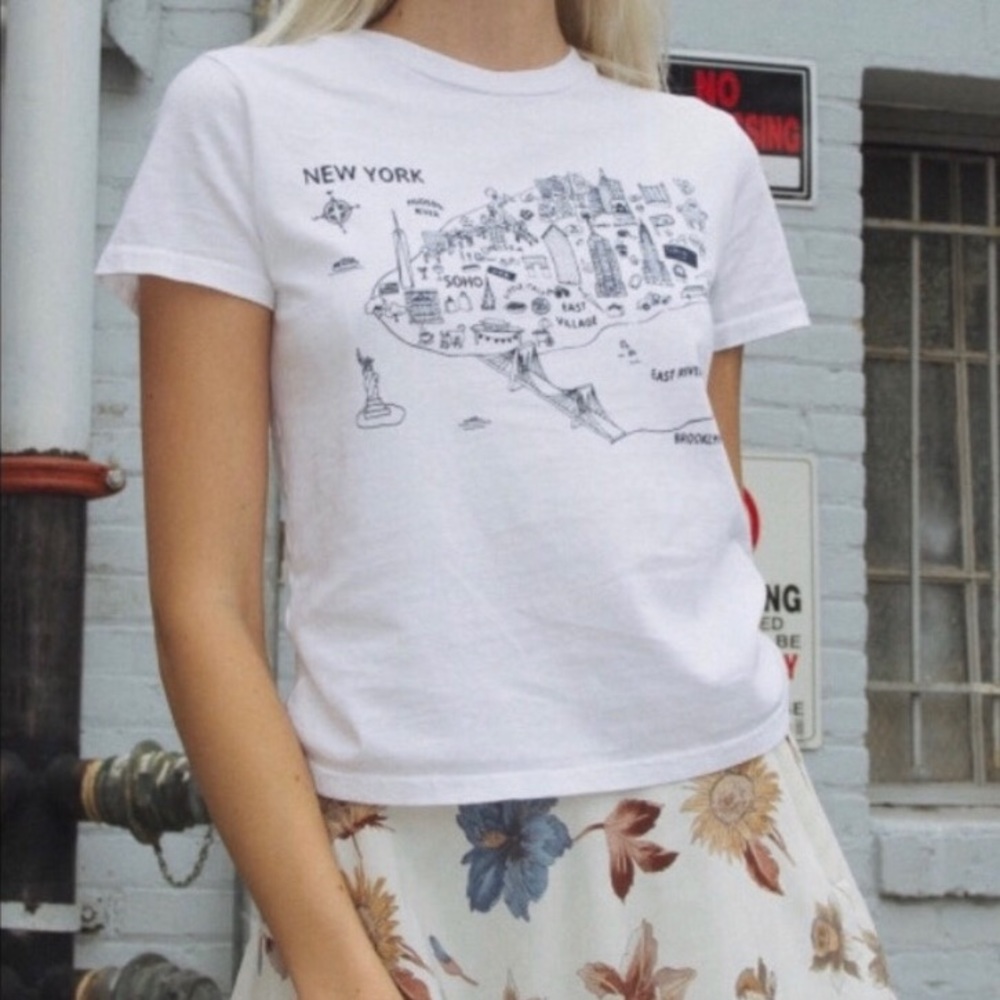 Brandy Melville-JAMIE NEW YORK CITY MAP TOP